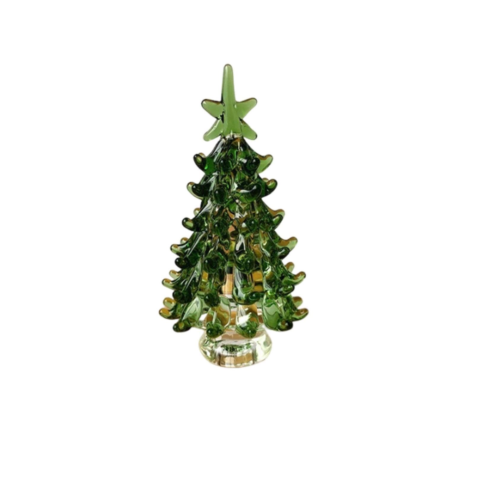Xuminny Mini-landscapes Christmas Tree glass ornaments, Mini-landscapes Christmas Tree, Christmas Decoration, Christmas Tabletop Decoration (C)