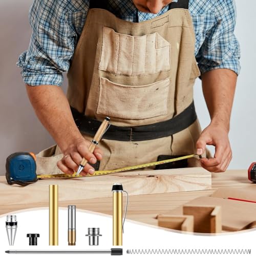 Harewtwy Set Di 6 Penne Tornite In Legno Con Ricariche, Kit Di Penne Rotanti Per La Tornitura Del Legno, Forniture All'ingrosso Per La Tornitura Del Legno Per La Realizzazione Di Penne. - 3