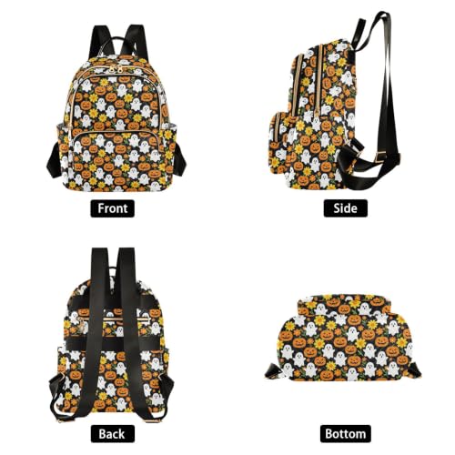 Mochila ligera para mujer con 3 bolsillos con cremallera y diseño floral 2