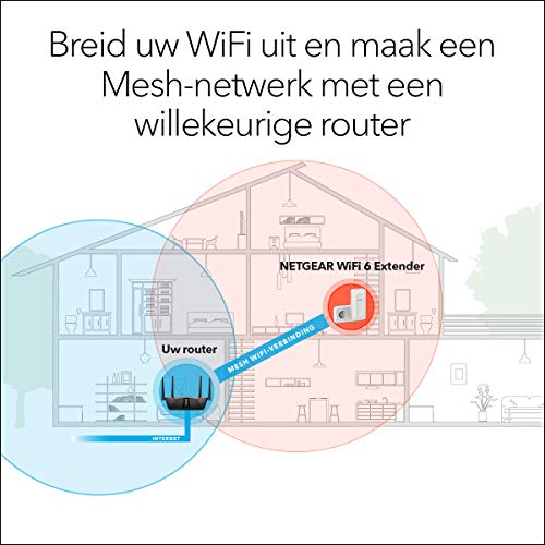 NETGEAR 6 Mesh wifi-repeater EAX15, draadloze signaalversterker AX1800, dekking tot 100 m2 en 20 apparaten,Wit - Image 4