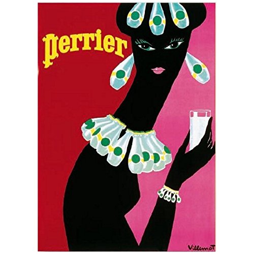 Éditions Clouet 50526 - Affiche publicitaire 50x70 cm Perrier - Noire