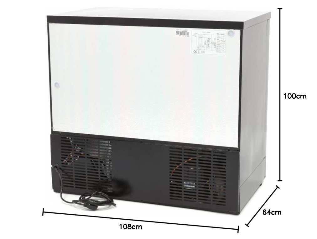 Maxima Kitchen Equipment Deluxe Bar Cooler/Display/Raffreddatore per bottiglia 2 Porte scorrevoli