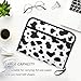 ALAZA Cow Print White Expandable Filing Folder Storage Organiser Box Files, 13 Pockets Zip Filing Folders for Home or Office Documents