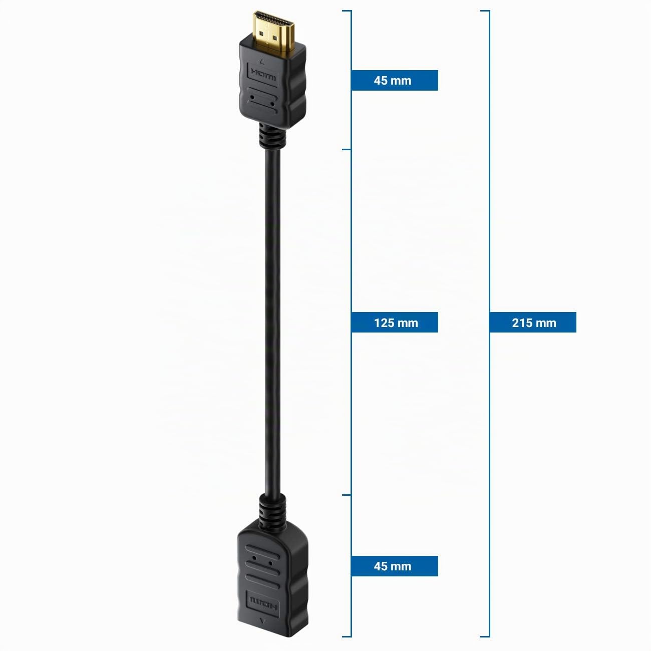 deleyCON Cavo HDMI piatto, 10 m, compatibile con HDMI 2.0/1.4, UHD 4K 3D 1080p 2160p ARC, ad alta velocità con Ethernet, nero