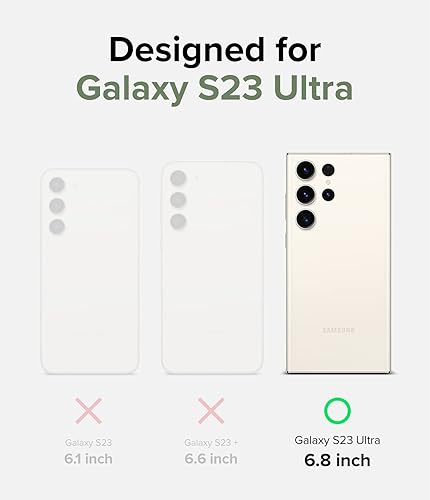 Miniatura 4 de Ringke Fusion - Funda compatible con Samsung Galaxy S23 Ultra [transparente mate] + marco de lente de cámara de vidrio compatible con Samsung Galaxy