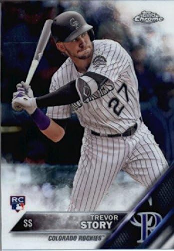 2016 Topps Chrome #45 Trevor Story Colorado Rockies Baseball Rookie Card