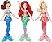 Disney Princess Ariel and Sisters Fashion Dolls, 3 Pack of Mermaid Dolls with Skirts and Hair Accessories, Toy for 3 Year Olds and Up