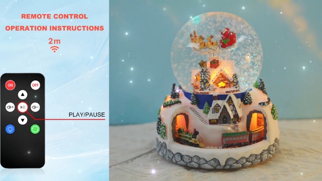 Musical Santa Snow Globe Christmas Music Box Snow Globe - Rotating ...