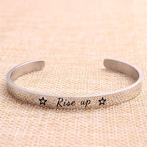 Jvvsci Rise up Cuff Bracelet, Hamilton Musical Inspired Star Gift, Inspiration Motivation Jewelry,Theater Gift3