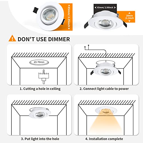 Wowatt 5 × IP44 Faretti LED da Incasso per