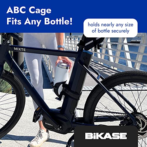 Abc By Bikase - Any Bottle Cage, Bike Water Bottle Holder - Fits Any Bottle, Container, Speaker, Bicycle Bottle Holder For Frame Or Handlebar (With Mounting Strap) #TOP1