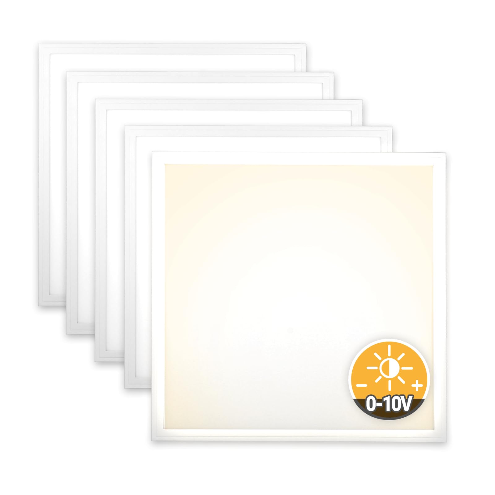 5x LED Panel 62x62 4000K Neutralweiß dimmbar 0-10V 36W