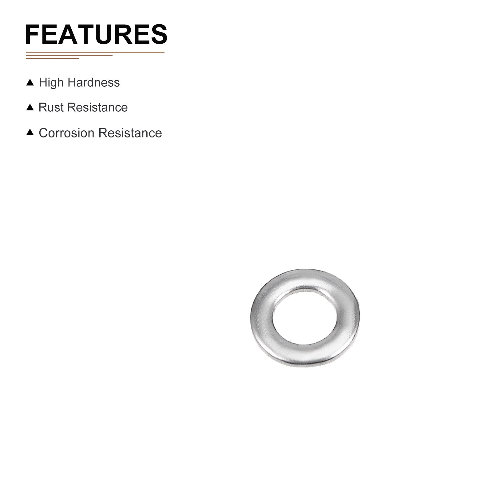 DTGN 3mmx6mmx1mm(IDxODxT) Stainless Steel Flat Washers - 100Pack - Good for Industrial Machinery - Flat Ring Gaskets - Silver Tone - Image 3