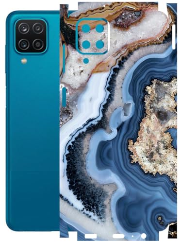 Image of AtOdds - Full Body Back Screen Guard Protector Film - Lamination Wrap Skin Sticker Compatible with Samsung Galaxy A12 | Scratchproof Matte Finish (Floor Marble)