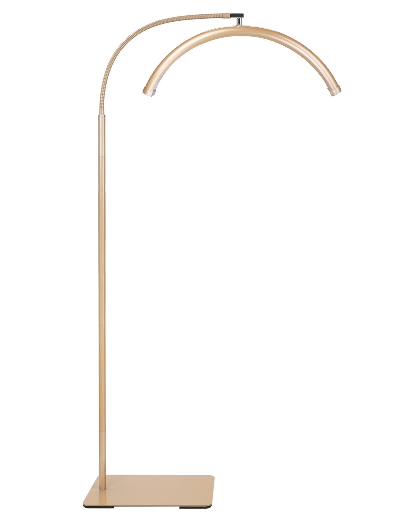 Lampa podłogowa LED Half Moon – profesjonalna lampa bez cieni dla techników rzęs, estetyków i tatuażystów, możliwość ściemniania, do przedłużania rzęs, zdobienia paznokci, domu i biura (złota)