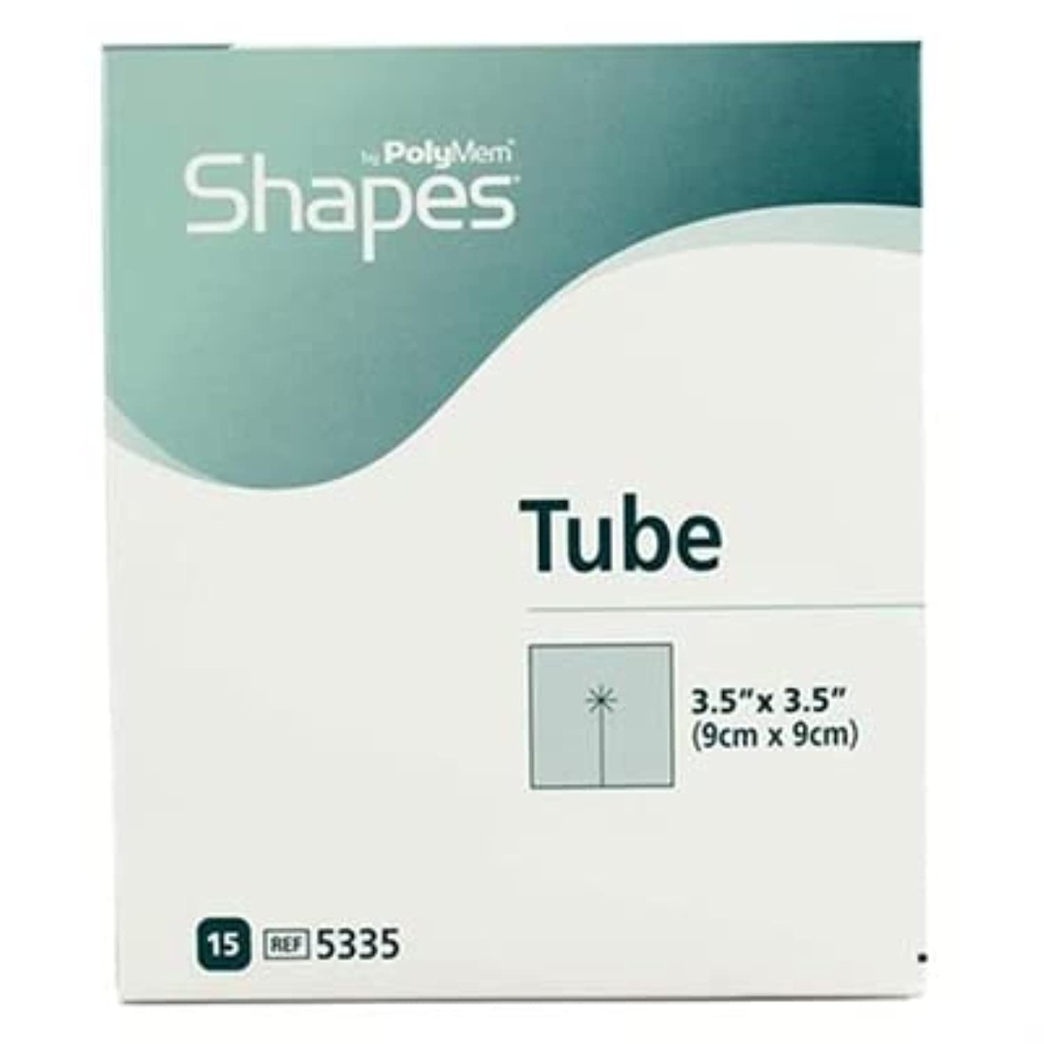 Polymem Shapes Dressing Sterile 3.5 x 3.5in (9cm x 9cm) Ref 5335 - Box of 15