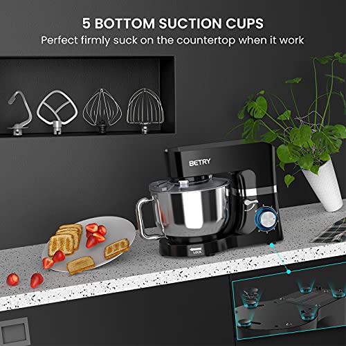 Küchenmaschine Knetmaschine, BETRY 1500W Küchenmaschine, 7.5L 6 Geschwindigkeit Knetmaschine mit Knethaken, Schneebesen… – Bild 6