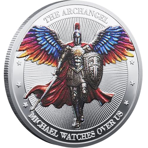 St. Michael The Archangel Challenge Coin – Psalm 91:10-11 Prayer Coin with Protective Case – Religious Gift, Guardian Angel Token, Christian Collectible, Saint Michael Medal for Men & Women