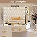 ZazaFi Hollywood Vanity Mirror, 15 Led Bulbs，3 Color Lights，Beautiful Make Up Lighted Mirror, Aluminum Metal Frame（23