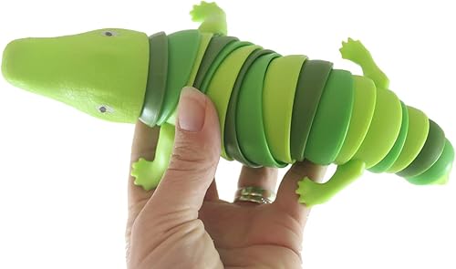 Miniatura 3 de 1 Alligator Wiggle - Gator cocodrilo reptil grande articulado articulado moviendo babosa juguete - único