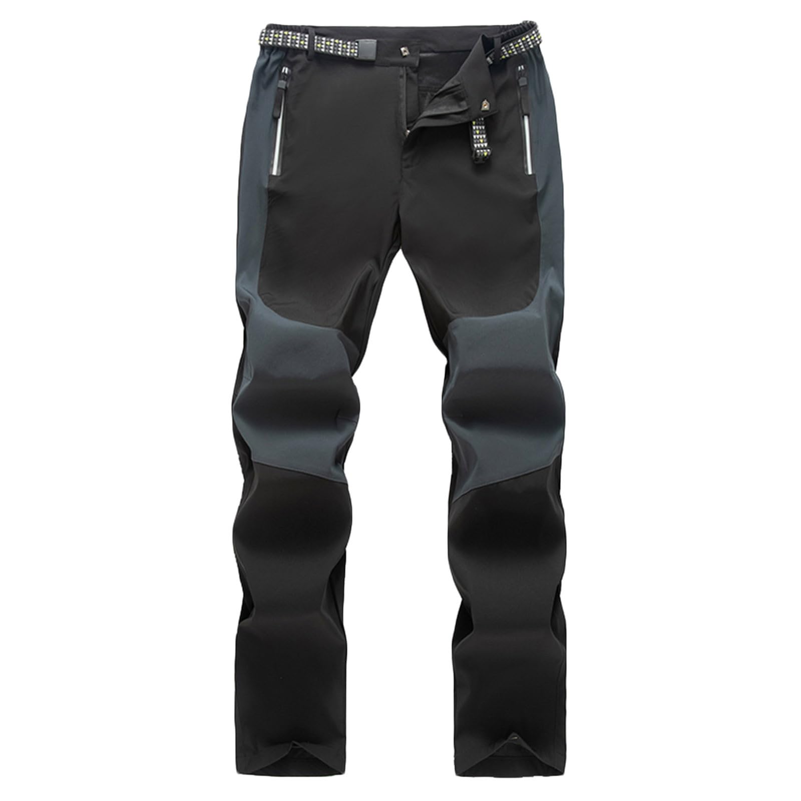 Mens Waterproof Snow Insulated Pants Fall Winter Skiing Snowboarding Pants with Zipper Pockets Ski Hiking Softshell