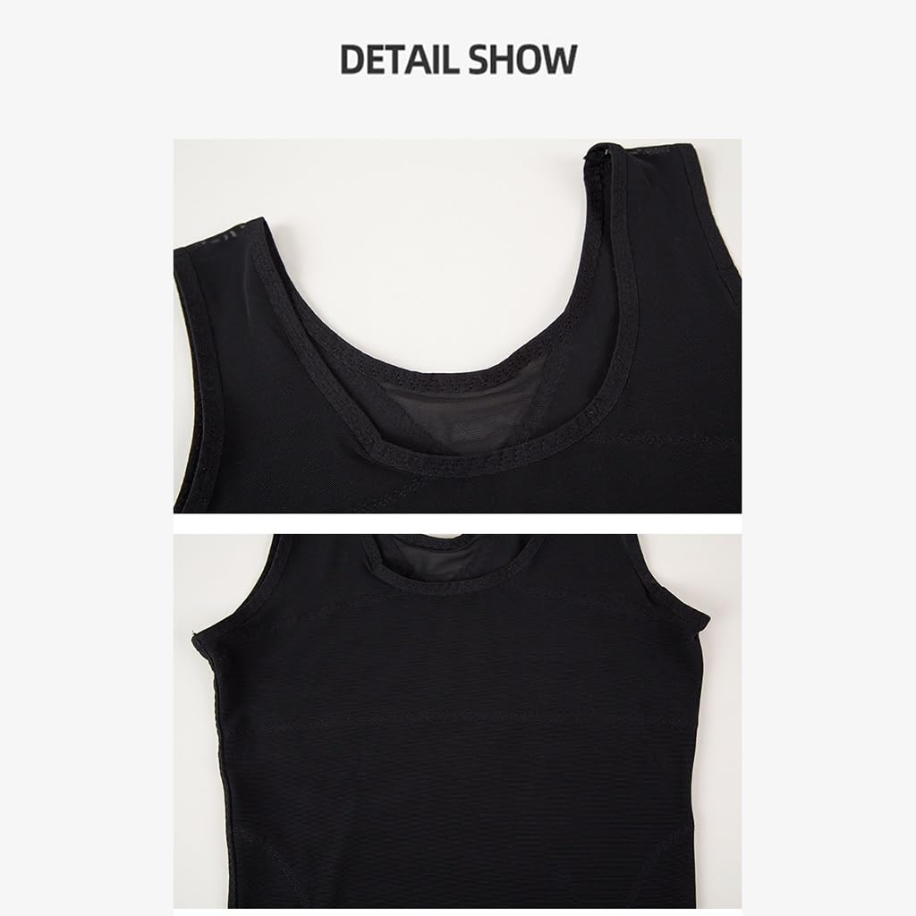 QTANZIQI Faja Moldeadora para Hombre, Traje de compresión Adelgazante para Barriga, Body con Control de Barriga, Entrenador de Cintura sin Costuras