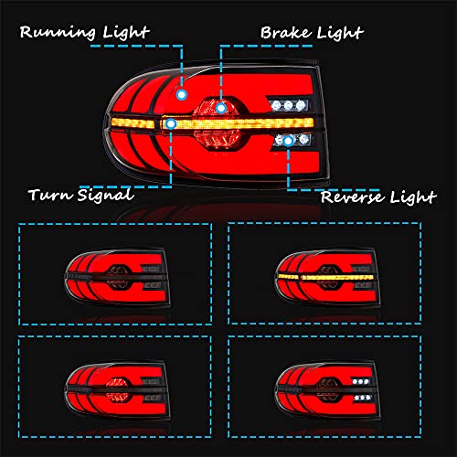 Led Tail Lights For Toyota Fj Cruiser 2007-2014 Start-Up Animation Drl Sequential Indicator Rear Lamp Assembly (Smoke) #TOP3