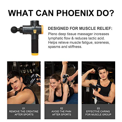 image for Feeke Massage Gun Hand Held Deep Tissue Muscle Massager, Cordless Perc