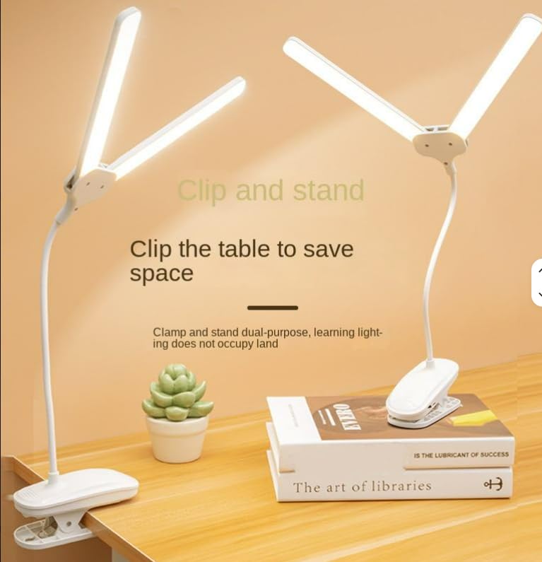 Image of Kian 3-in-1 LED Desk Lamp with Pen & Phone Holder - USB Rechargeable Study Lamp with Touch Sensor, 3 Light Modes, Eye Protection & Warm White, Office & Home(Pack of 1) (Lamp 4)