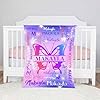 D-Story Ships Next Day, Personalized Baby Blanket Custom Blanket with Name Customized Butterfly Blankets for Kids,Christmas Blankets Gifts for Teen Girls Boys #2