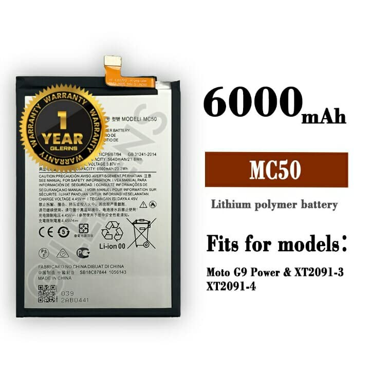 Image of Original MC50 Battery for Motorola G9 Power XT2091 XT2091-3 Battery with 1 Year Warranty ** (A033)