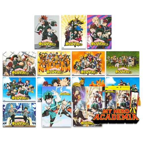 集英社 My Hero Academia Poster Set - Room Decor Bundle with 14 My Hero Academia Wall Art Posters 8' x 11' Plus More