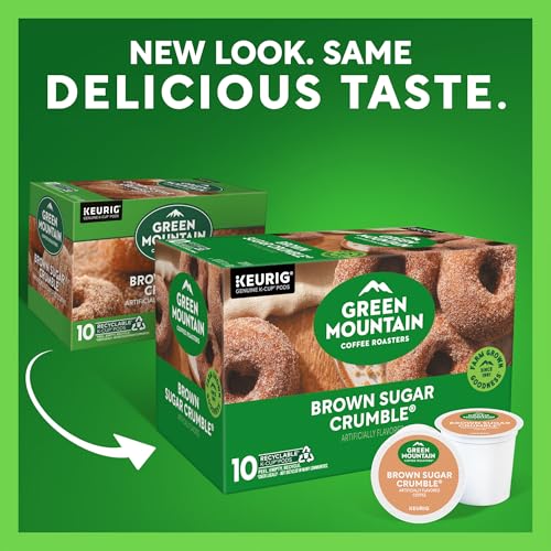 Image of Green Mountain Coffee Roasters Brown Sugar Crumble Keurig Single-Serve K-Cup pods, Medium Roast Coffee, 60 Count (6 Packs of 10)