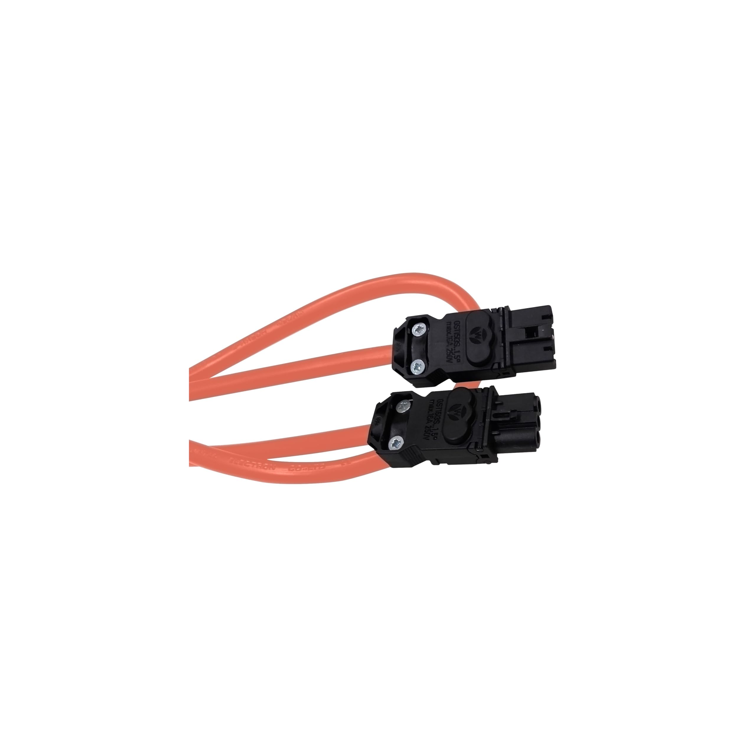 Cable alimentation lampes LED IEC orange pour installation luminaire
