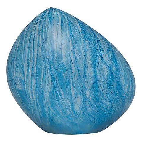 Ansons Urns Blue Cremation Urn - Mountain/Rock Funeral Urn - Aluminum Memorial Garden Burial Urn for Human Ashes Adult Size - Aluminum with Marbled Design Cover