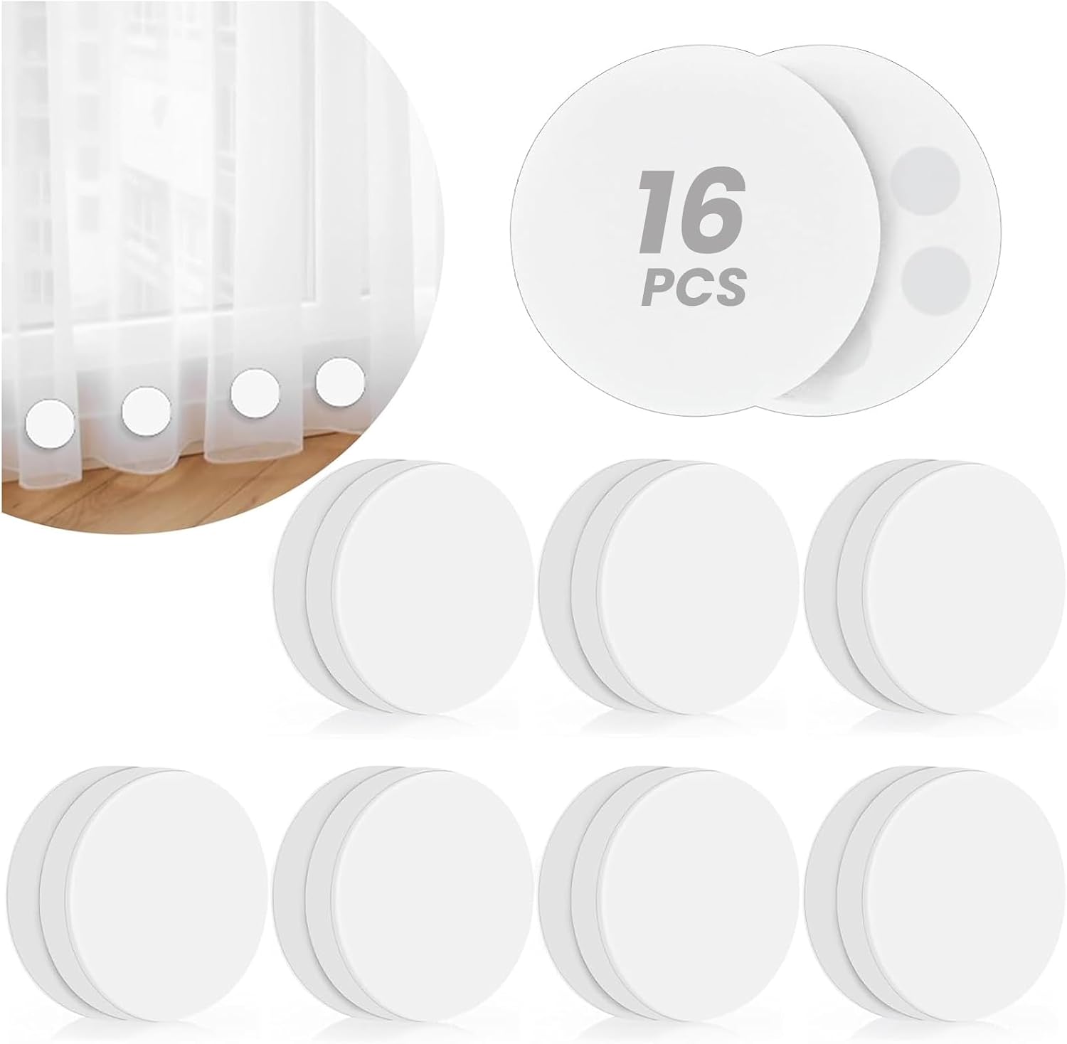 YixangDD 8 Pack Shower Curtain Weights, Silicone Covered Curtain Magnets