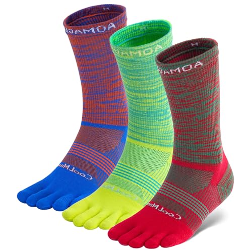 likloks Bunte Zehensocken, Hochleistungs-Sport-Socken mit fünf...