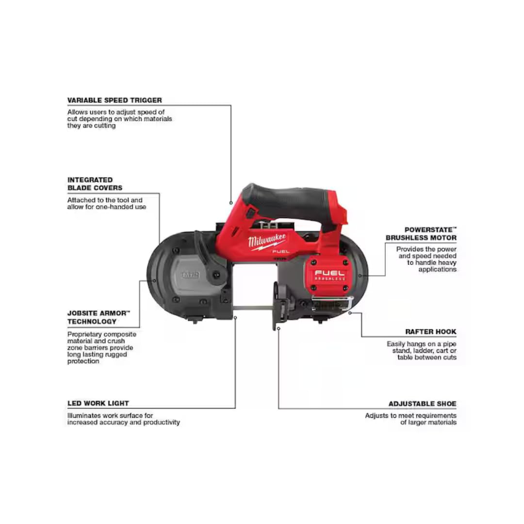 Milwaukee Electric - Sierra de cinta compacta M12 Fuel