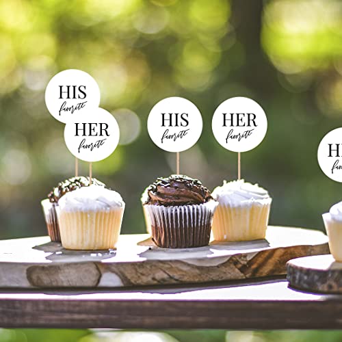 Autocollants de 5,1 cm style His Favorite Her Favorite pour boîte à goûter de mariage - 3