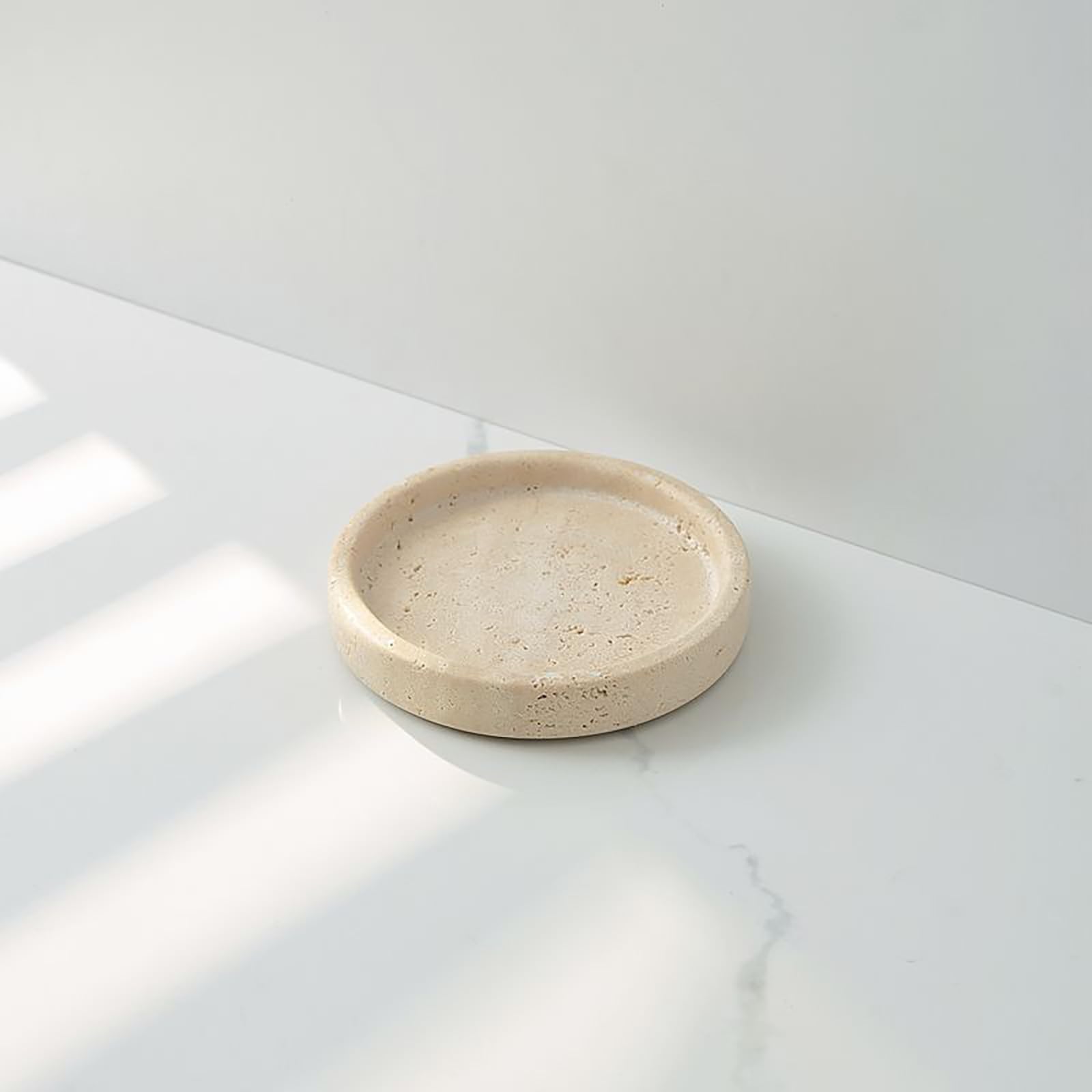 Vassoio centrotavola naturale per la decorazione della casa, bagno, cassettiera, cucina, non resina/non ceramica (cerchio)