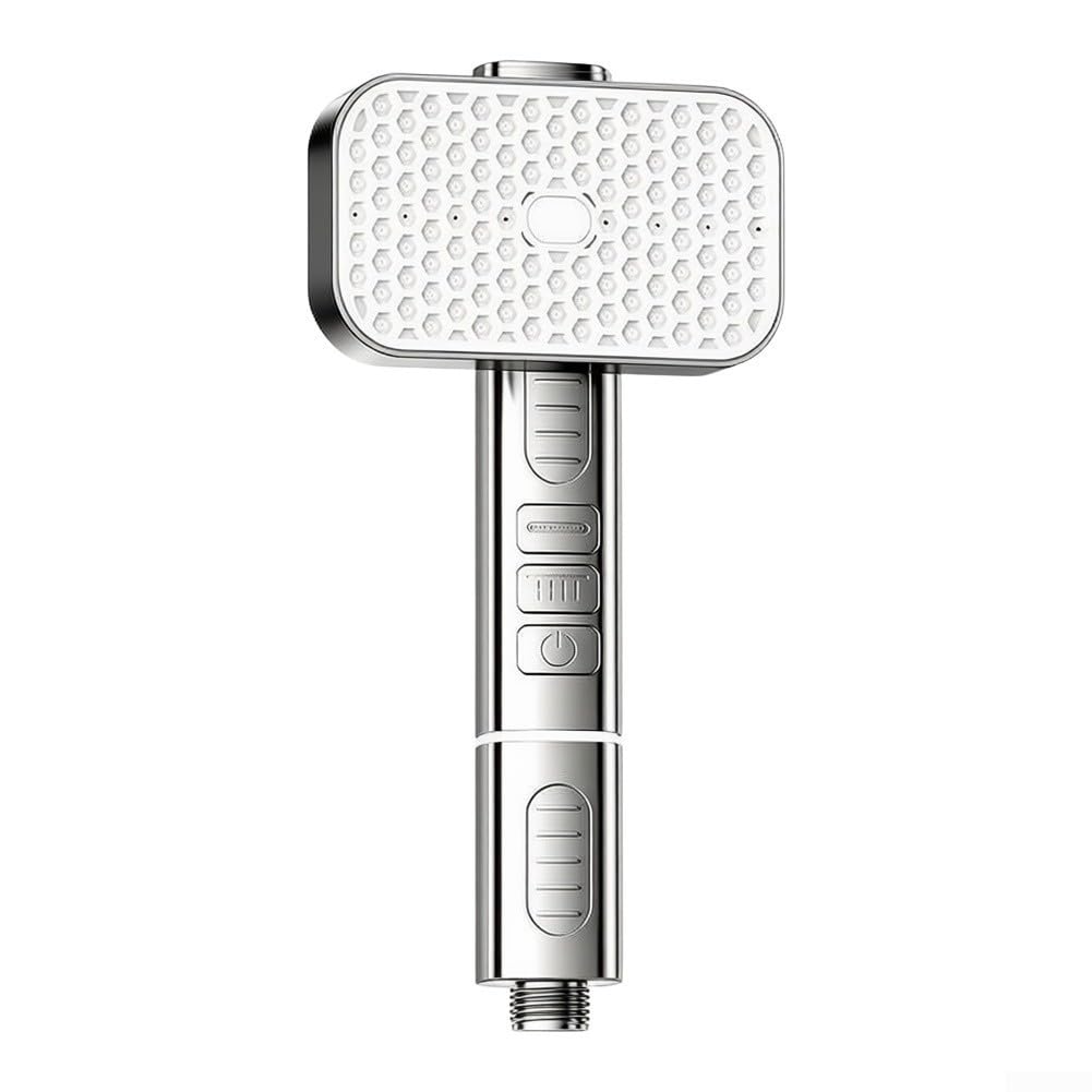 Fauhapyway Cabezal para ducha con para filtro 120mm Antical Silicona Cabezal(silver)