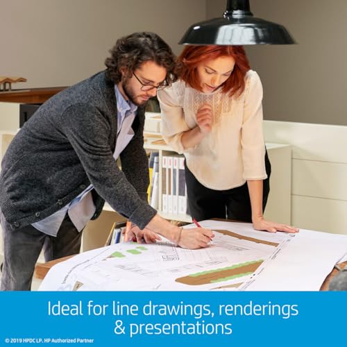 hp designjet t210 large format 24-inch color plotter printer includes 2-year warranty care pack 8ag32hblack