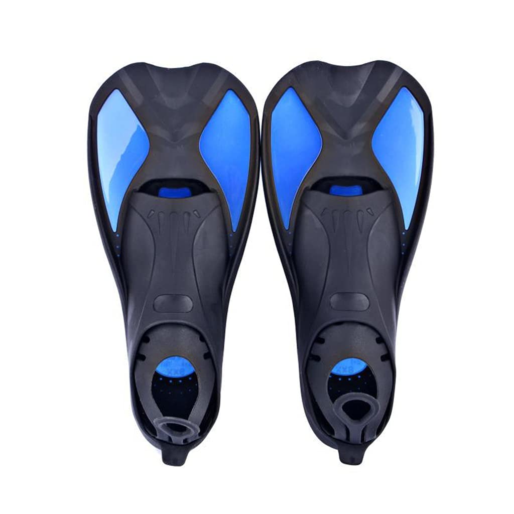 Universelle Schwimmflossen, kompletter Fuß, Tauchen, Schwimmtraining, Flippers XXS/XS/S/M/L/XL, für Kinder und Erwachsene, Schwimmflossen, Schnorcheln, feines Wasser (BLU, S)