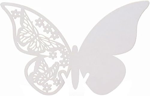 Miniatura 5 de AKOAK Pegatinas de papel perlado con diseño de mariposa, para mesa, número, tarjeta de nombre, copa de vino, decoración de pared para boda, fiesta,