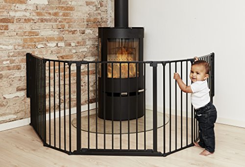 Entourage de feu BabyDan Flex XL barrière bébé modulable noir - 2