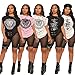 Legging Sets for Women - Sexy 2 Piece Outfits Short Sleeve Blouse Top and Mesh Sheer Skinny Shorts White S