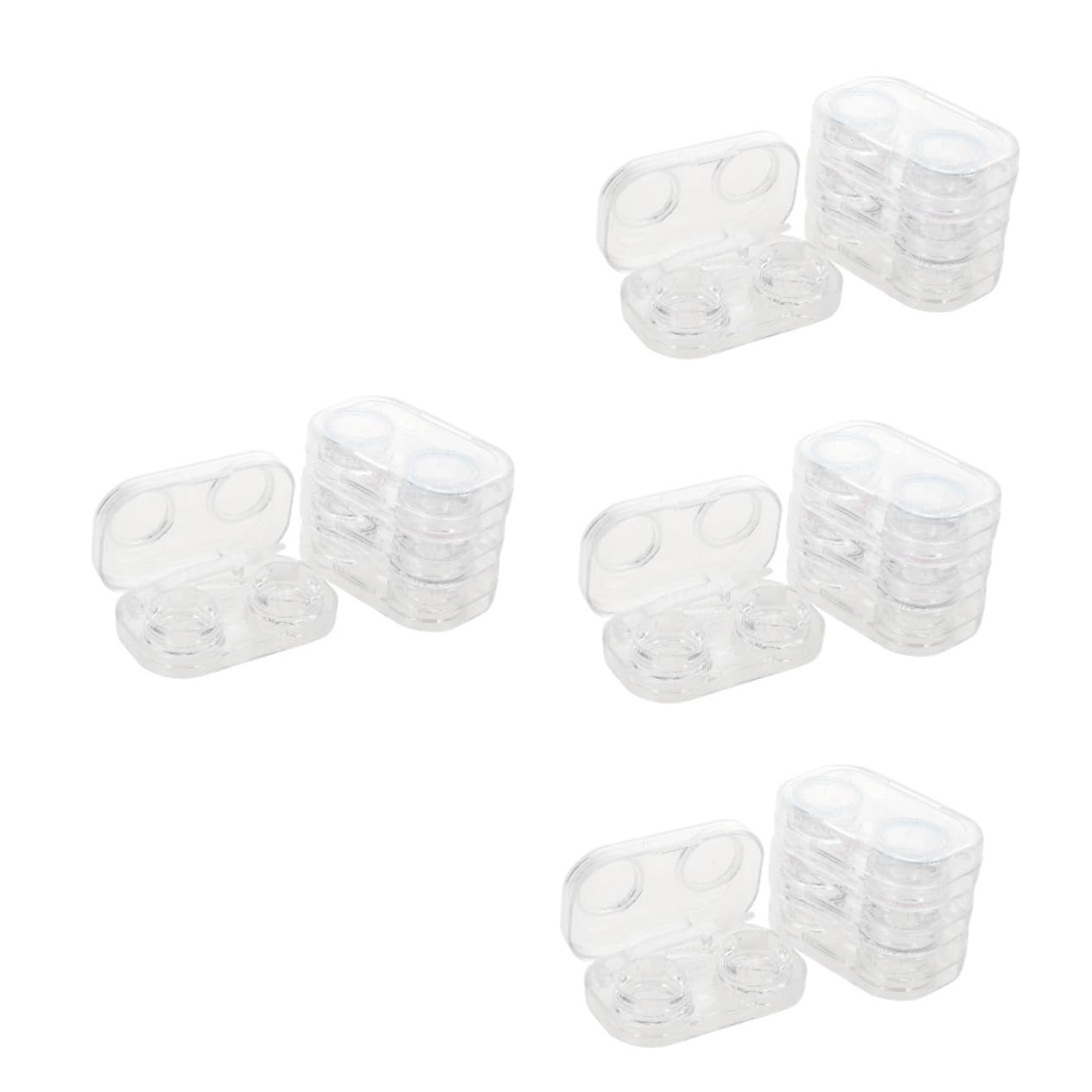 Healvian Confezione Da 16 Pezzi custodia per lenti a contatto astuccio tascabile astuccio per la pulizia del contatto oculare scatole portaoggetti storage box organizer per lenti cosmetiche