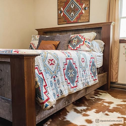 Image of Paseo Road Spirit Valley 3 Piece King Aztec Western Bedding Quilt Set