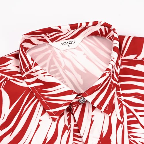 Image of Hawaiian Shirt for Men Tropical Shirts Summer Beach Button Down Short Sleeve Luau Aloha Floral Cruise Vacation Outfit 2026