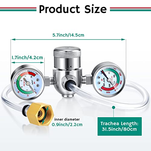 Whipped Cream Pressure Regulator Valve With Hose Line And Adapter For Whipped Cream Chargers 0.95 Liter 580G Tank #TOP1